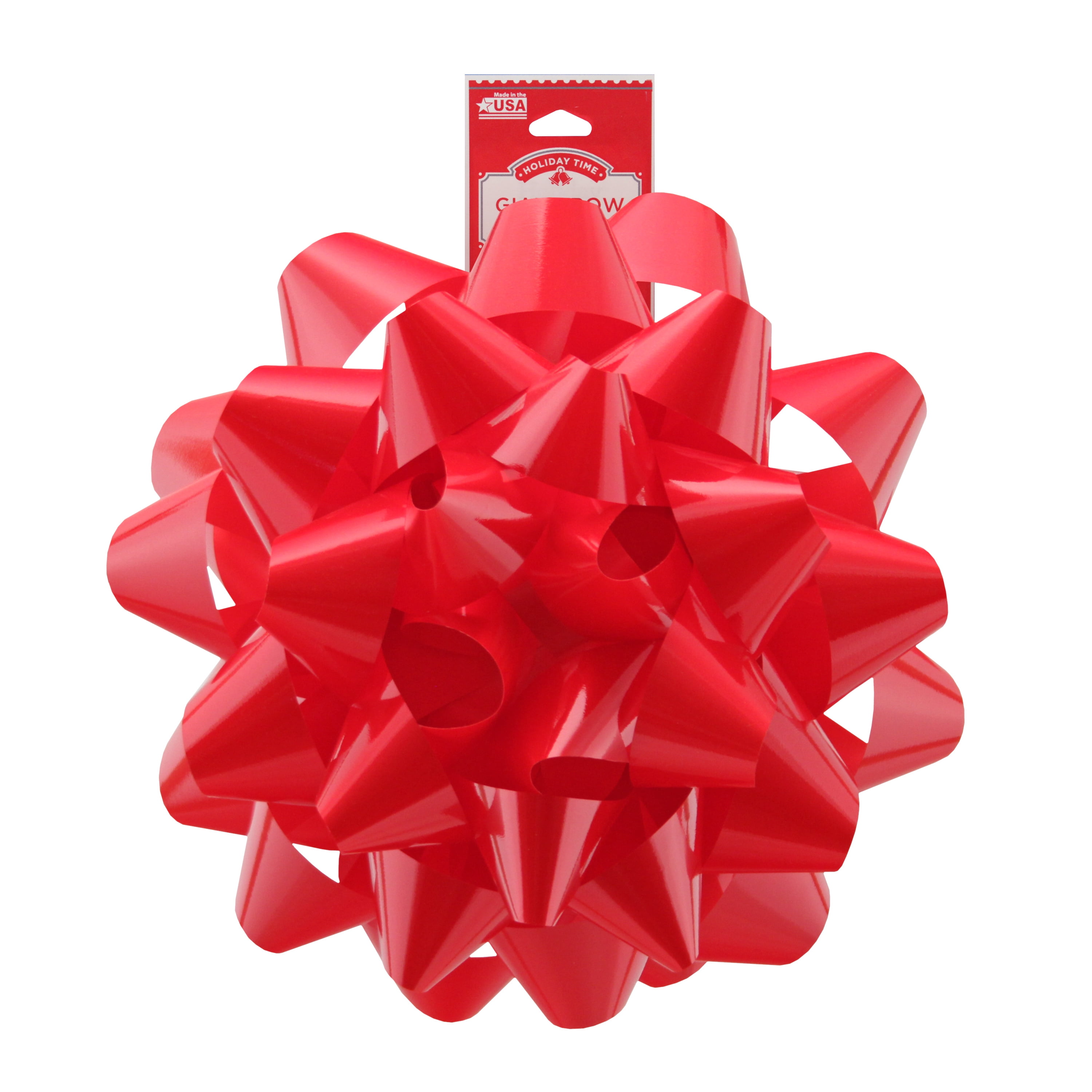 GIFT BOW RED GLOSS, 8.5 INCH, 1 COUNT