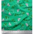 thumbnail image 1 of Soimoi Green Cotton Duck Fabric Leaves & Moth Insects Print Fabric by the Yard 42 Inch Wide, 1 of 1