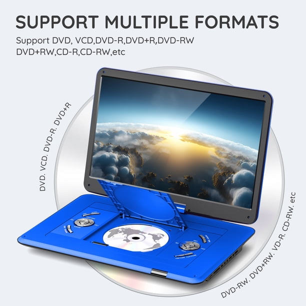 BOIFUN 15.7'' Portable DVD Player with 14.1