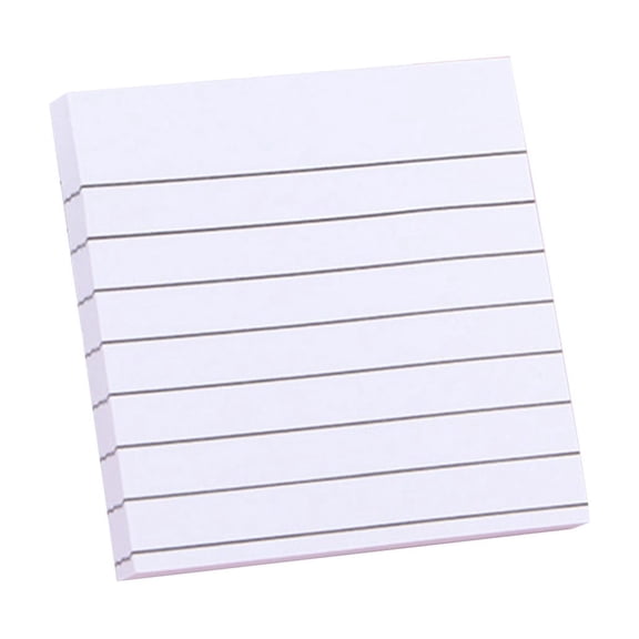 Hyknon Sticky Notes 3x3 Inch, 100 Sheets Lined Self-Stick Pads Bright Colors Sticky Note, Recyclable Stickers Note Tabs, Easy to Post Removable Reminder Labels for Home Office Notebook Daily, White