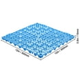 thumbnail image 6 of KFFKFF Connectable Tiles Set of 50 in Blue, 12" x 12" Assembly, Cushioned PVC Connectable Drainage Floor Tiles, Slip-Resistant with Drainage Ports for Lavatory, Washroom, Kitchen, Pool, Damp Zones, 6 of 9