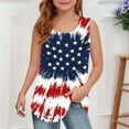 thumbnail image 2 of snilers Girls Tank Tops Scoop Neck Loose Fitted Sleeveless Shirt 4th of July Patriotics Tops Boys and Girls Summer Blouses Size 5-14 Years, 2 of 6