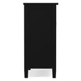 thumbnail image 3 of Simpli Home Warm Shaker 32 inch Wide Solid Wood Transitional Low Storage Cabinet in Black, 3 of 7