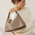 thumbnail image 4 of Bolso de hombro de piel auténtica 100 % para mujer, bolso de hombro de marca de diseñador de lujo, tendencia de moda 2024, bolso cruzado gris ZADIG, 4 of 5