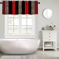 thumbnail image 5 of Leopard Print Valance Curtain Red Black Cheetah Buffalo Plaid Wild Animal Skin Rod Pocket Valance Window Treatments 1 Panel Short Curtains for Kitchen Farmhouse Living Room 54 x 18 in, 5 of 6