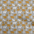 thumbnail image 1 of oneOone Rayon Gray Fabric Animal Quilting Supplies Print Sewing Fabric By The Yard 56 Inch Wide, 1 of 5