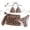 A, variant on Delconic Women Triangle Bikini Set with Ruffle Skirt Cover Up Three Piece Swimwear with Adjustable Tie Straps