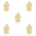 thumbnail image 1 of Guardoinrt Electroplated Metal Birdcage Shape Tea Light B- Candle Holder Gold Type B 5Set, 1 of 6
