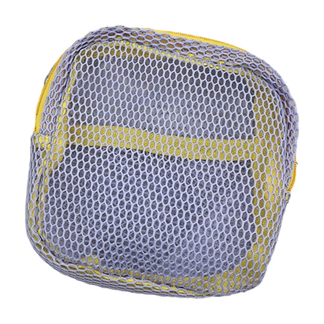 guohui Coin Purse Mesh Makeup Cosmetic Pouch Zipper Organizer Mini Purse Nylon Material Purple