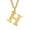 Gold H, variant on HIJONES Initial Letter Necklace for Men Women Stainless Steel A to Z Alphabet Monogram Pendant Necklace Gold Plated K