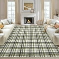 thumbnail image 2 of Garvee 9x12 Geometric Striped Area Rug Living Room Rug, Machine Washable Plaid Rugs With Non-Slip Backing Low Pile Stain Resistant Indoor Carpet for Bedroom Dining Room Home Office, Green, 2 of 8