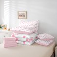 thumbnail image 4 of Erosebridal Kawaii Bowknot Bedding Sets Twin Size,Love Heart Comforter Sets with Sheets,Dreamy Princess Bed in a Bag Twin size,Lightweight Female Bedroom Decorative,Reversible,7-Piece, 4 of 6