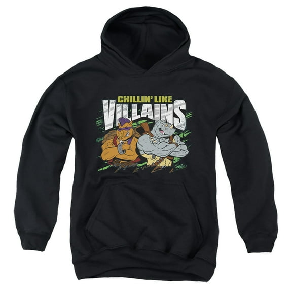 TMNT Teenage Mutant Ninja Turtles Chillin' Like Villains Unisex Youth Pull-Over Hoodie