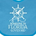 thumbnail image 4 of Inktastic Someone in Florida Loves Me Boys or Girls Baby Bib, 4 of 4