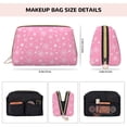 thumbnail image 5 of Rateoe Snowflake pink backgrounds for Travel Makeup Bag,Large Capacity Cosmetic Bags for Women,Waterproof Portable Pouch Open Flat Toiletry Bag Make up Organizer, 5 of 8