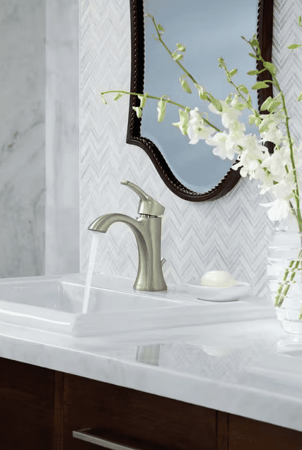 Moen Voss Brushed Nickel One-Handle Bathroom Faucet