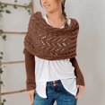 thumbnail image 2 of yuCgh Multifunctional Scarf with Sleeves for Women, Knitted Scarf Sweater Wrap, Boho Pashmina Scarf Cape,Coffee, 2 of 4