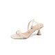 thumbnail image 3 of Sandalias de piel sintética con correa en el tobillo y tacón extraño para mujer de verano 2022, 3 of 4