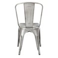 thumbnail image 4 of Bristow Armless  Metal Chair in Brushed Silver Finish 2 Pack, 4 of 6