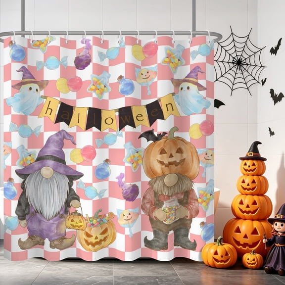 Tchckioa Halloween Cute Shower Curtain,Waterproof Bathroom Curtain Decor,72x72 Inch