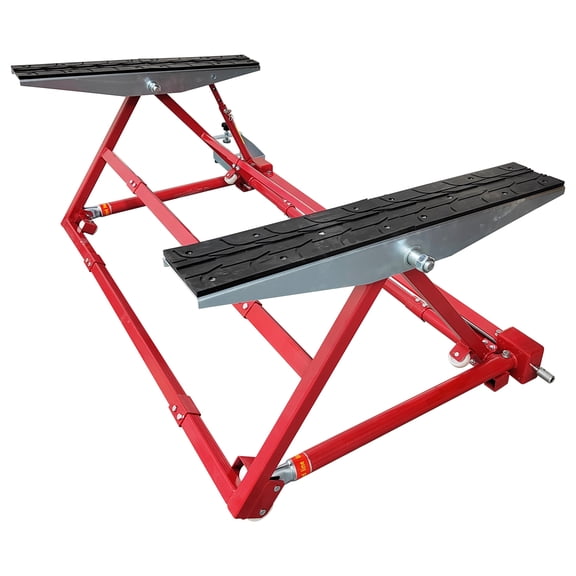 3306LBS Mini Tilting Lift Car Lifter Car Auto Scissor Lift Dual Workbenches Three Adjustable Sizes