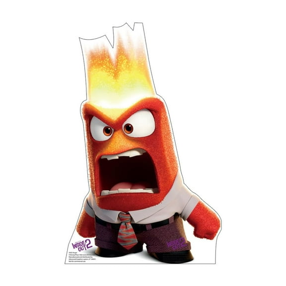 Anger Inside Out 2 Cardboard Cutout