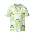 thumbnail image 5 of Picia Frogs and Dragonflies Men's Linen Shirts Short Sleeve Cuban Beach Shirts Casual Shirts Button Down Shirt for Men Beach Summer Wedding Shirt-X-Large, 5 of 7