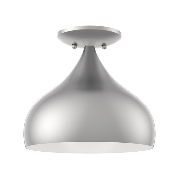 Livex Lighting - Amador - 1 Light Semi-Flush Mount In Transitional Style-7.75