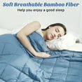 thumbnail image 3 of Gymax 15 lbs 48'' x 72'' Weighted Blanket w/ Bamboo Fabric Cover Blue, 3 of 7