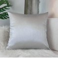 thumbnail image 4 of Aiking Home Collection 18x18 Inches Faux Silk Square Throw Pillow Cover, Zipper Closure, Silver (Set of 2), 4 of 6