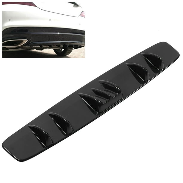Rear Bumper Lip Style Diffuser Universal Rear Spoiler Fin Tail Bumper Diffuser Lip Glossy Black Exterior Body Kit