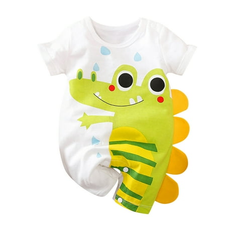 

WuLIQna Baby Boy Romper soft fashion soft fashion Clothes Short Sleeve Jumpsuit Playsuit Bodysuit Baby Girls Boys 3D Animal Print Romper Jumpsuits Playsuit