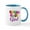 White/Blue Inside, variant on CafePress - Jelly Bean Girl Mug - 11 oz Ceramic Mug - Novelty Coffee Tea Cup