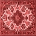 thumbnail image 1 of Ahgly Company Indoor Square Medallion Red Traditional Area Rugs, 6' Square, 1 of 4
