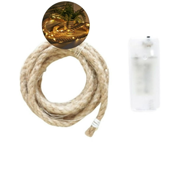 WNFJR Cotton Rope String Lights Hanging Tree Lights LED Decorative Light Curtain Fairy Lights Decoration Patio Lights Vintage Light Rope Ceiling Light Rope Light