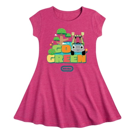 

Little Tikes - Go Green - Save the Trees - Toddler & Youth Girls Fit & Flare Dress
