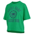 thumbnail image 2 of Women's Pressbox Kelly Green Notre Dame Fighting Irish Motley Crew Bishop Waist Length Oversized Slub T-Shirt, 2 of 3