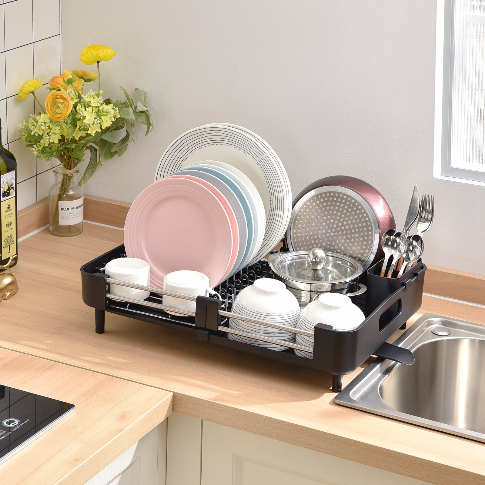 KINGRACK Expandable Dish Drying Rack Over The Sink Adjustable Dish Rac –  Kingrack Home
