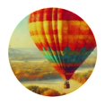 thumbnail image 2 of PIKWEEK  Hot Air Balloon Froest Round Fitted Tablecloth  Fitted Table Cloth for Round Table Waterproof Wipeable Round Elastic Table Cloth Circular Table Cover with Elastic Edge, 2 of 7