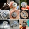 thumbnail image 4 of K-KED Women Fashion 925 Silver Rings Cubic Zirconia Wedding Ring Size 6-10-#6-7, 4 of 9
