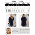 thumbnail image 4 of Women's Short Sleeve Tops Dressy V Neck Pleated Button Tunic Tops Blouses Casual Loose Shirts Fashion 2024, 4 of 4