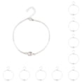thumbnail image 3 of Guardurnaity Tobillera elegante aleación ajustable elegante con diamantes de imitación accesorio de moda de tobillo cadenas de pie para mujer plata Type1 NO1 Guardurnaity CBP253319, 3 of 5