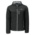 thumbnail image 2 of Men's-Cutter & Buck  Black TCU Horned Frogs Rainier Eco PrimaLoft Hooded Full-Zip Jacket, 2 of 3