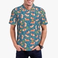 thumbnail image 5 of Wukai Corgi with Flowers Men’s Polo Shirts,Quick-Dry Athletic Shirt,Classic Fit Shirts-Medium, 5 of 8