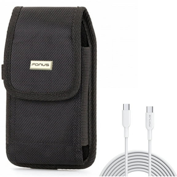 For Galaxy A73 /A54 /A53 /A33 - 10ft Long Type-C Cable w Case Belt Clip, Fast Charger Cord PD Power, Swivel Holster Rugged for Samsung Galaxy A73 /A54 /A53 /A33 5G