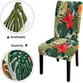 thumbnail image 4 of Bright Floral Chair Covers Set of 4 Summer Colorful Seamless Pattern with Tropical Plants and Hibiscus Flow Dining Chair Protector Cover Seat Slipcover for Hotel, 4 of 4