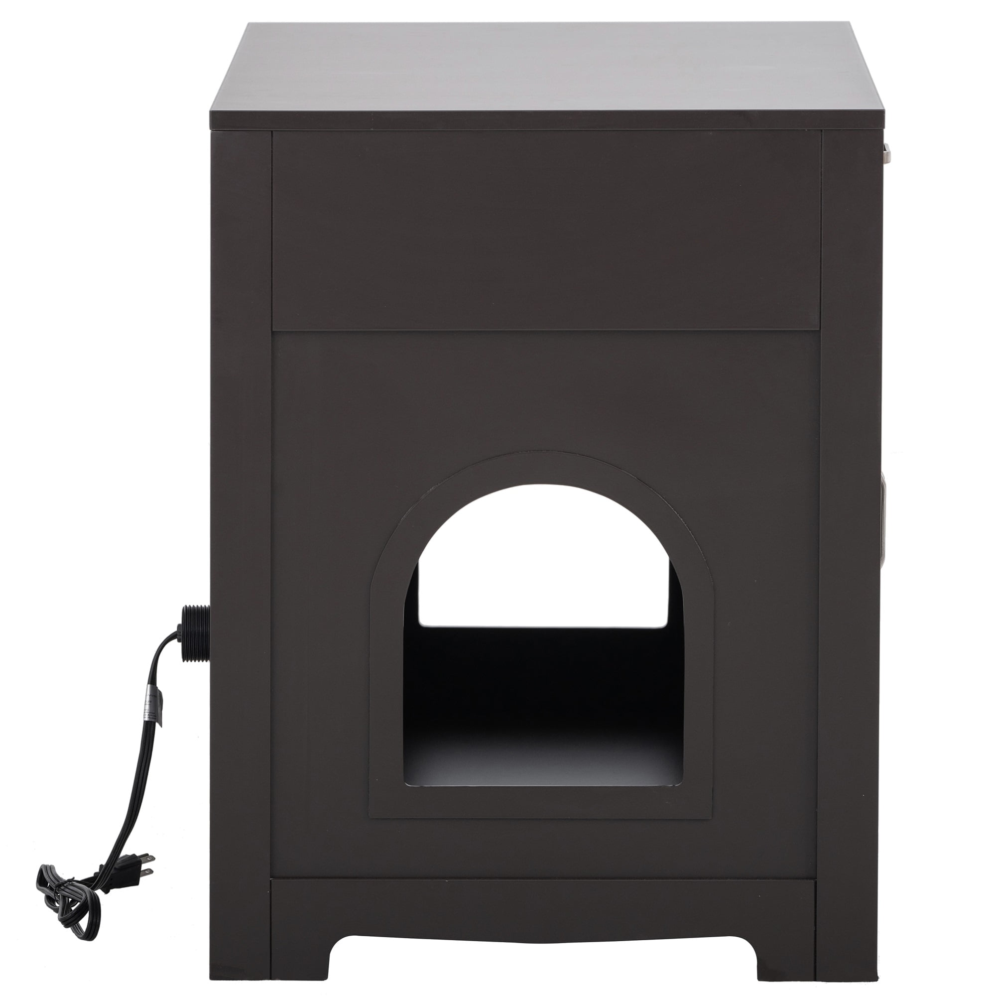 Pefilos 31" Cat Litter Box Enclosure, Hidden Cat Washroom Furniture with Divider, Large Wooden Pet House, Enough for Most of Orange Cat and Litter Box, Brown Pefilos 31" Cat Litter Box Enclosure, Hidden Cat Washroom Furniture with Divider, Large Wooden Pet House, Enough for Most of Orange Cat and Litter Box, Brown