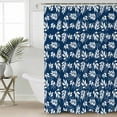thumbnail image 2 of Extra Long Shower Curtain 72x96 Inch, Blue Leaves Shower Curtain Waterproof Bathroom Decor Farmhouse Pastoral Spring Leaf Branch Fabric Bath Curtain Set Accessories with Hooks, 2 of 6
