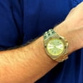 thumbnail image 4 of Elgin Adult Male Analog Watch in Gold with Textured Dial and Bracelet (FG18003), 4 of 5