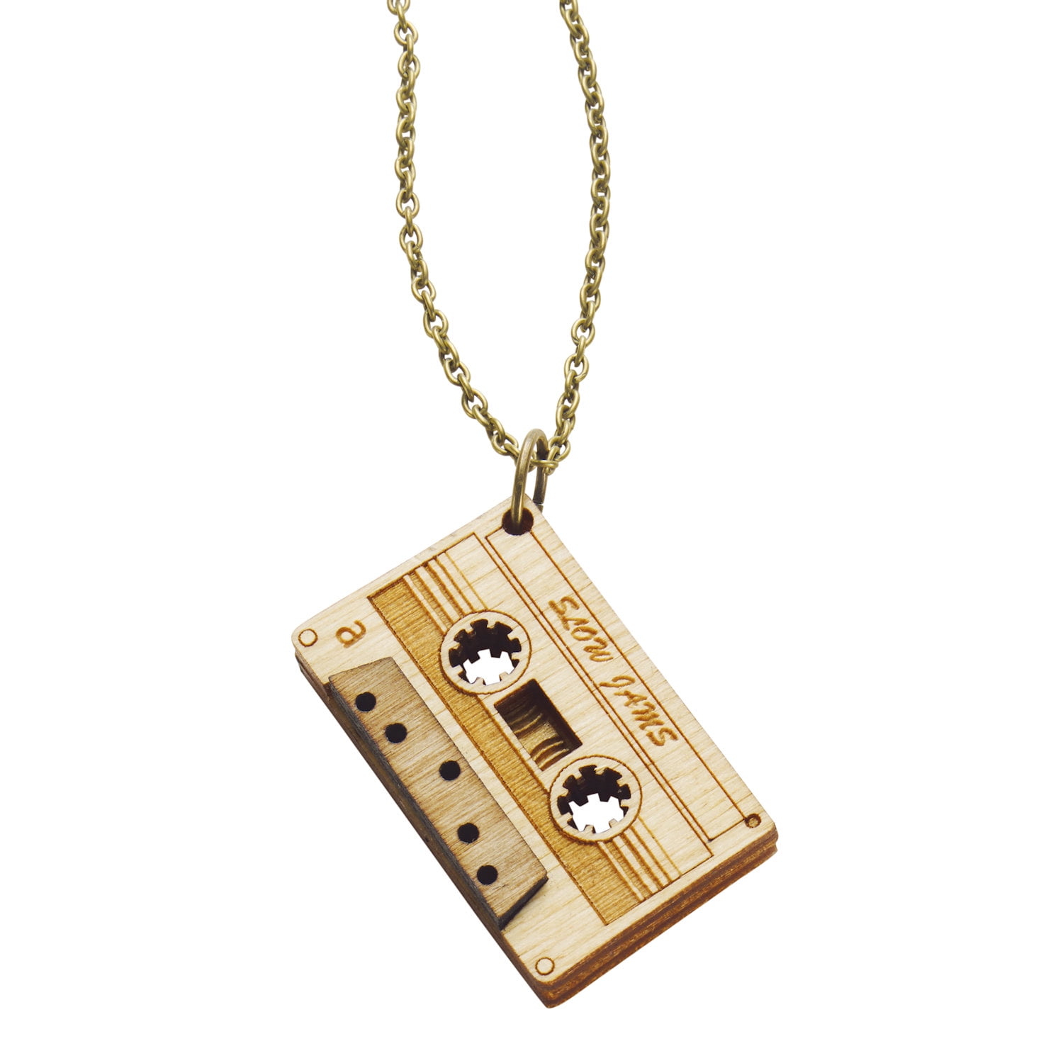 Unpossible Cuts Unpossible Cuts Cassette Tape Necklace Lasercut